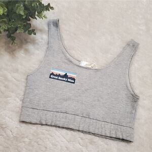 Awesome Concept Gray Great Smoky Mountains Gatlinburg Sports Bra, Medium
